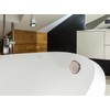 CalcMetal Single Hole Bathtub Drain Overflow Plate with One Matching