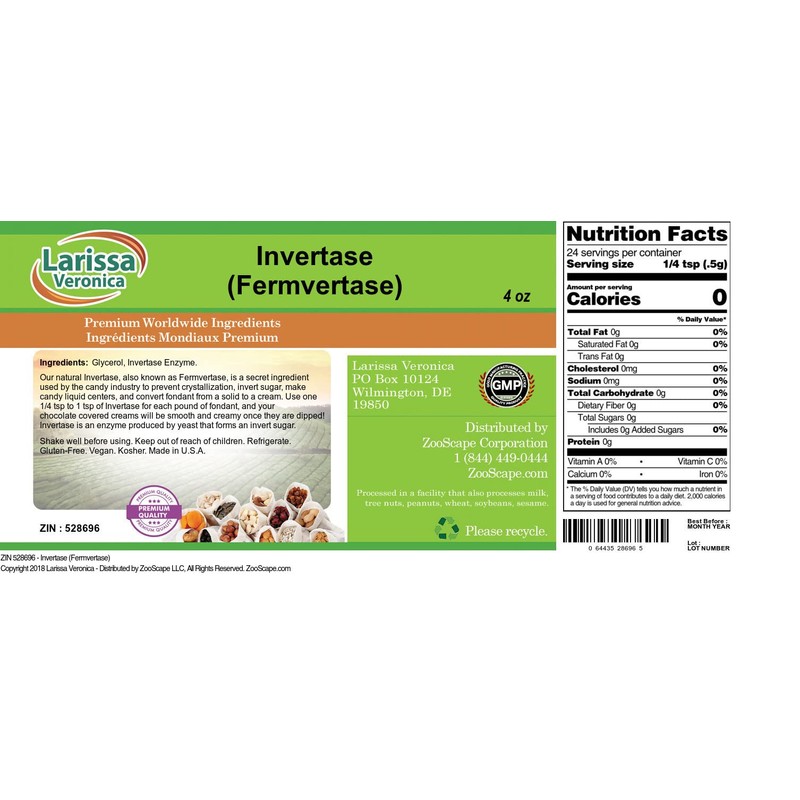 Invertase (Fermvertase) (4 oz, ZIN: 528696)