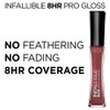 L'Oreal Paris Makeup Infallible - Brillo labial hidratante de 8