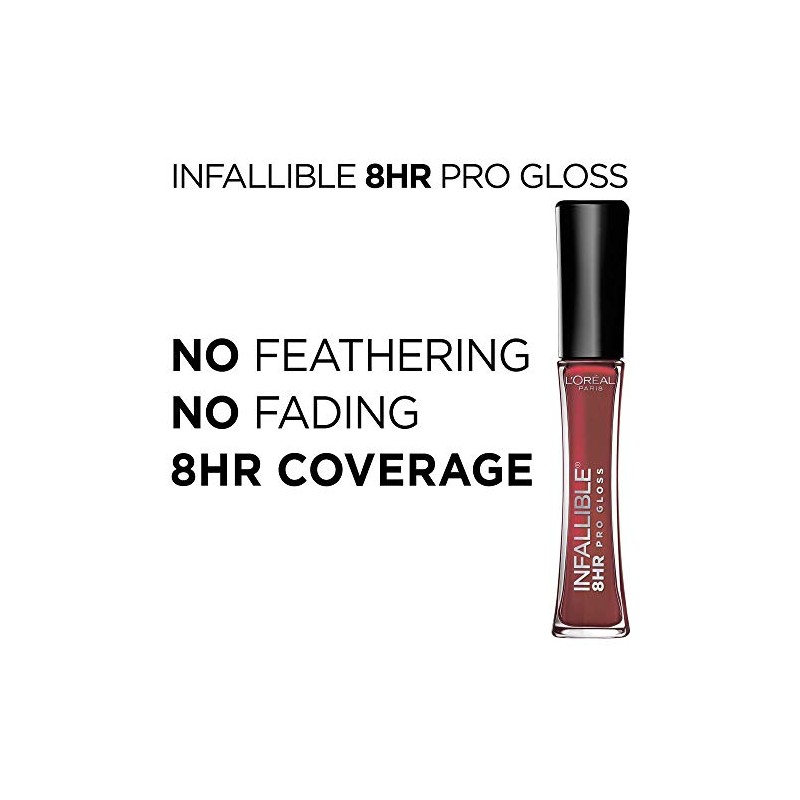 L'Oreal Paris Makeup Infallible - Brillo labial hidratante de 8