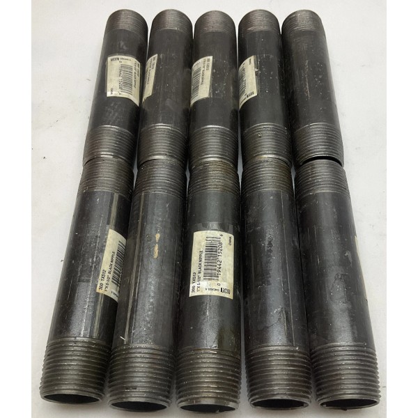 LDR 10 Pack LDR 1X512 Black Pipe Nipple 1” NPT