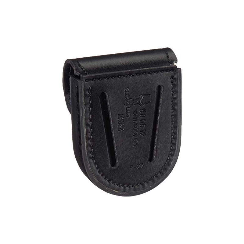 Bianchi 90-4B: Handcuff Pouch Top Flap, Basket Weave, Black