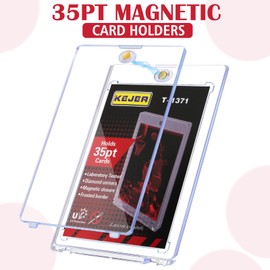 8ct Magnetic Card Holders for Trading Cards, 35pt Hard Cards Sleeves Case, One Touch Card Holder Fit for MTG Cards, Sports Cards, Baseball Cards, Game Cards, Toploaders, Standard Cards Display