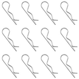 Uenhoy 12 Pcs Cotter Pins M3x60mm Heavy Duty R-Clips for Hitch Pin Lock System Trailer Tractor Mower, Hitch Pins Clips Spring Clip Hair Pins Spring Fastener