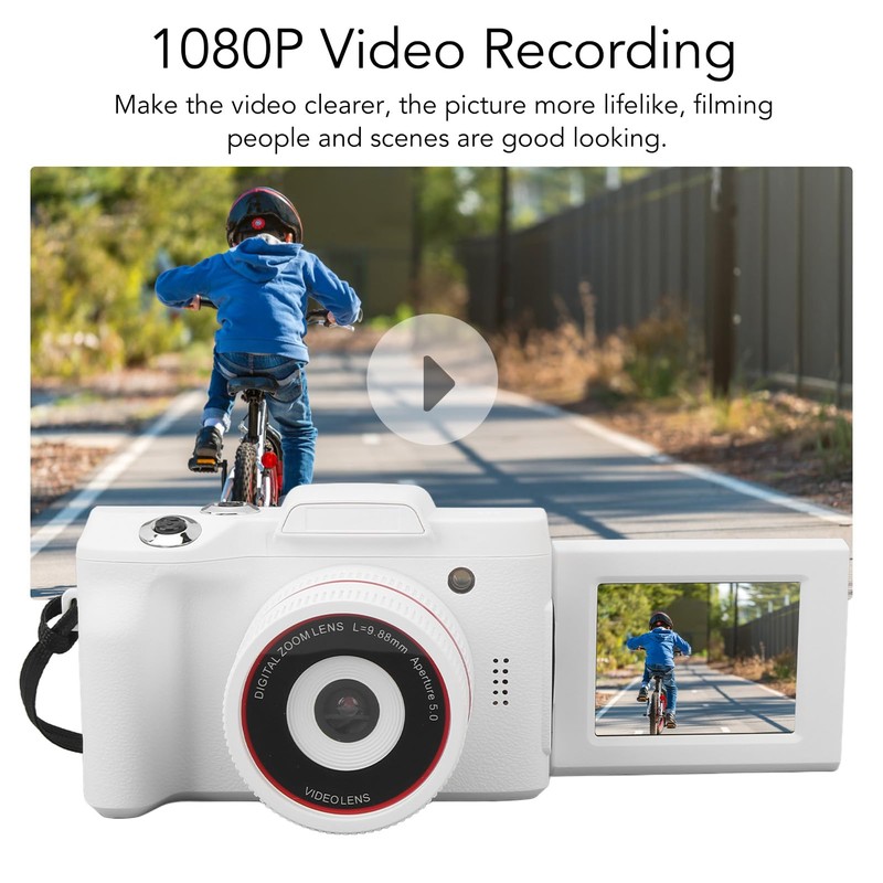 Digital Camera 1080P, 16MP Compact Point and Shoot Cameras with