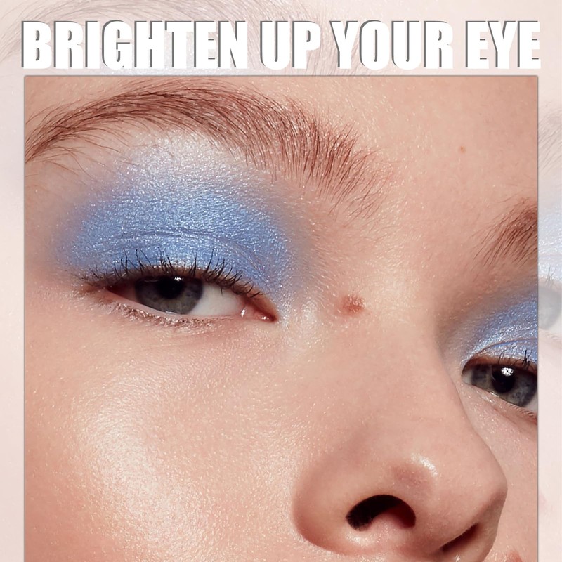 Glitter White Eyeshadow, Shimmer White Single Eye Make-Up Fine Powder