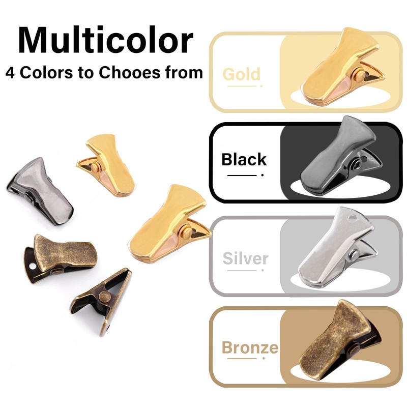 35 Pack Mini Metal Alligator Clips for Crafts Non-Slip Silicone-Coated