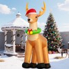 DomKom 12FT Giant Christmas Inflatable Reindeer Decoration with Chasing LED