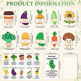 Ferreve Positive Enamel Pins Inspirational Affirmation Cards with Opp Bag Motivational Cartoon Brooches Employee gifts (40 Set)