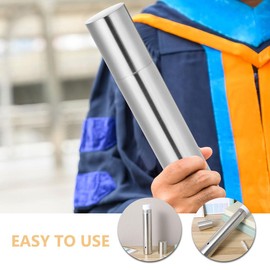 Garneck 11.8inch Birth Certificate Holder & Diploma Storage Tube - Stainless Steel Office Document Poster Scroll Holder - Metal Organizer Cylinder for Marriage License, Photos, and Files