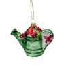 Silver Tree 4-Inch Glass Watering Can Shaped Ornament
