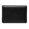 DiLoro Wallet Full Grain Black Nappa Leather Slim Small Bifold