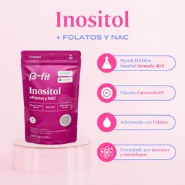 Myo Inositol y D-Chiro-Inositol 40:1 en Polvo con Folatos y NAC 150g - Ácido Fólico - Antioxidante, Vitaminas Mujer - Suplemento Alimenticio para Muje