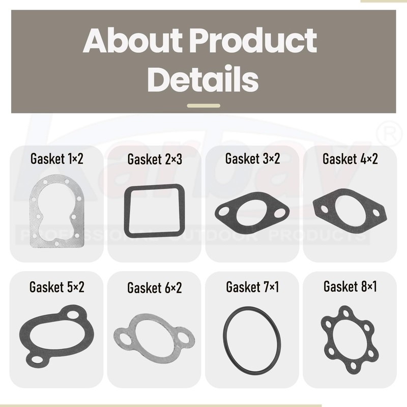 110-3181 Valve Grind Head Gasket Kit Compatible with ONAN B48