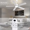 FUMLTP 52 inch Modern White Ceiling Fans with Lights APP/Remote