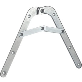 Gedotec Ladder Tape Curved Stepladder Tape Metal Ladder Hinge with Lock | Galvanised Steel Hinge | Folding Ladder Tape 250 x 21 mm | Made in Germany | Pack of 2 - Ladder Hinge for Screwing