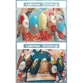 Lygoeege Nail Stickers, 8 Pieces, Nail Stickers, For Hands, 3D Nail Design, Nail Wrap, Cute, Flowers, Sheer, Foil, Advanced, Cute, Popular, For Women and Beginners