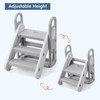 Takywep Foldable Toddler 3 Step Stool - Plastic Learning Helper,