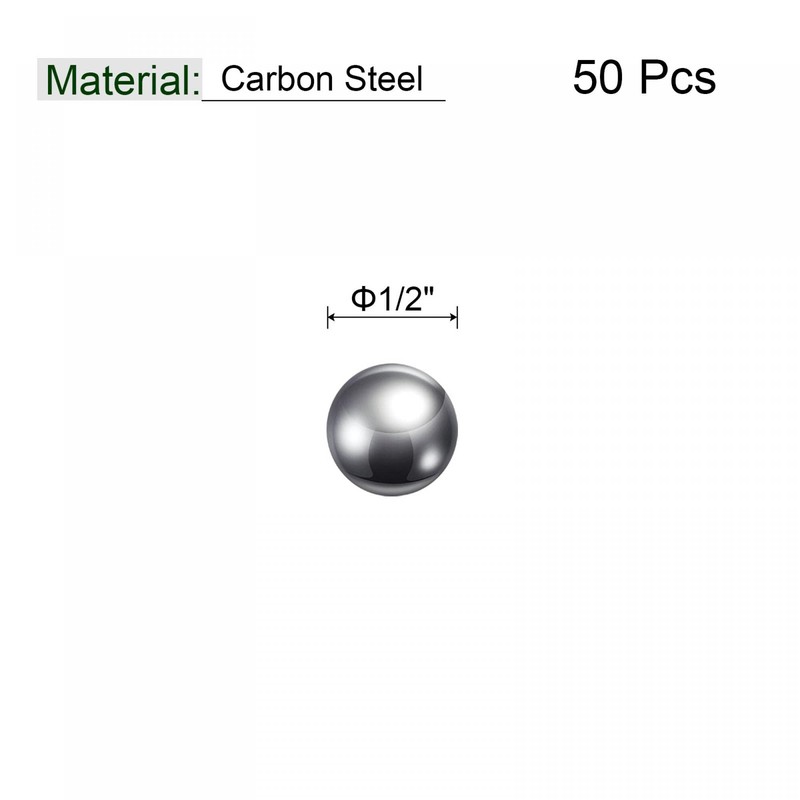 sourcing map Pack of 50 1/2 Inch Carbon Steel Storage