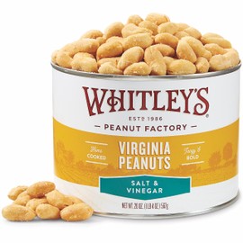 Whitley’s Salt & Vinegar Virginia Peanuts – Super Extra Large 'Home Cooked' Virginia Peanuts (20 Ounce Tin)