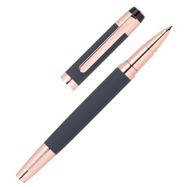 Cerruti 1881 "THAMES" Rollerball Pen Grey | Stainless Steel Writing Pen in a Grey Body | Black Refill | Gift Box