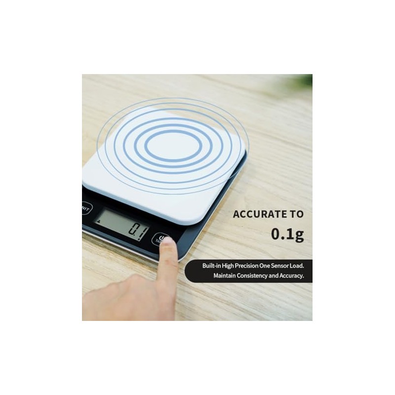 FITDAYS Báscula de cocina inteligente para bajar de peso y