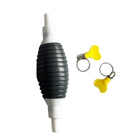 SULAITE Bomba de Sifón de Líquidos, Manguera De Sifón Gasolina De Mano Bomba Manual Pro Fuel de Transferencia de Combustible de Agua de Aceite de Gas (1 Bomba de esferas (con 2 Clips))