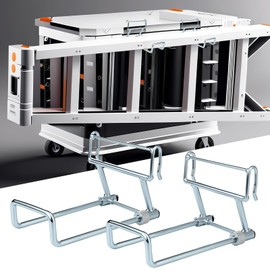 Beeveer 2 Pcs Commercial Ladder Hook Attachment for Utility Carts Stainless Steel Ladder Hanging Hooks for Storage, Utility Cart Accessories