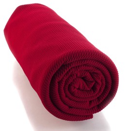 Liverpool Bullet Fabric Textured Knit Jersey 4 Way Stretch - Crimson Red 1 Yard