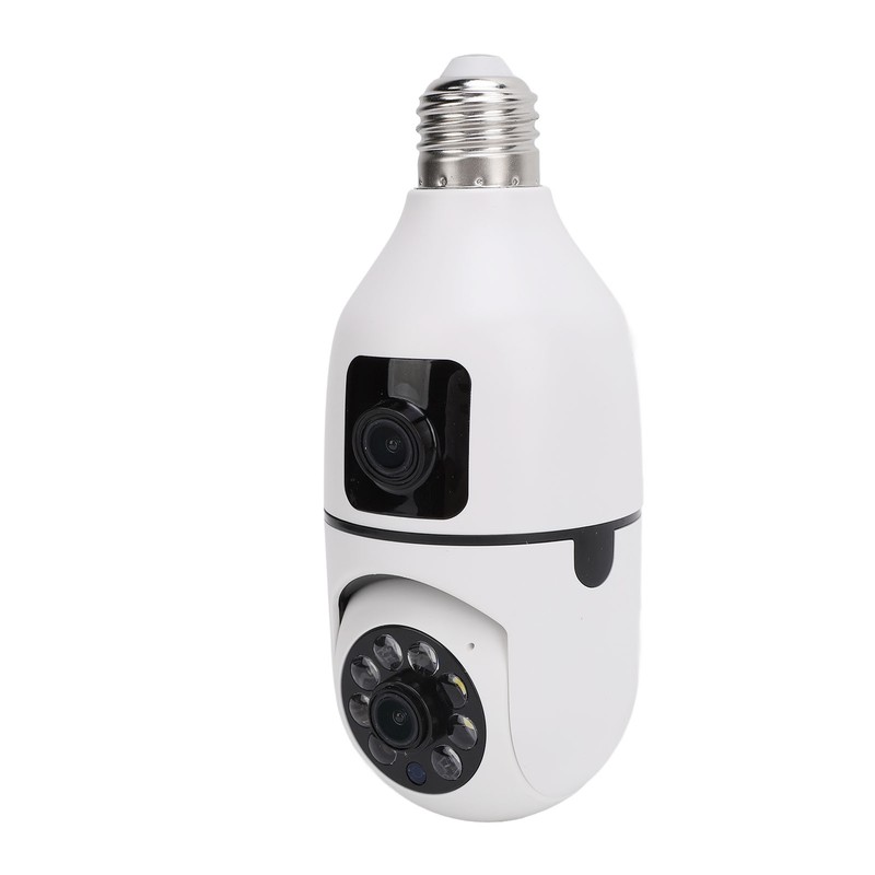 Light Bulb Security Cameras Motion Detection Dual Lens Light Socket
