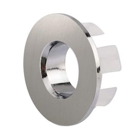 Homevacious Bathroom Sink Overflow Hole Cover Ring Brass Basin Trim Insert in Hole Round Caps Brushed Nickel