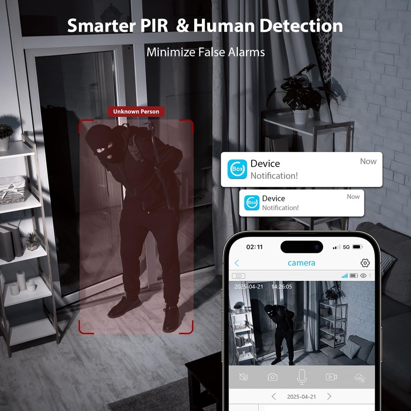 EIOTMART 4G LTE Indoor Security Camera with 1-Year Unlimited Data