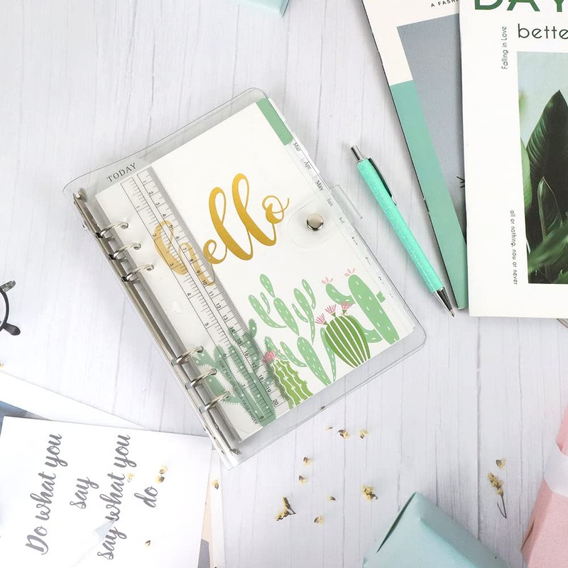 10 Pack Clear Ruler Bookmark Plastic Binder Divider A5 Straight