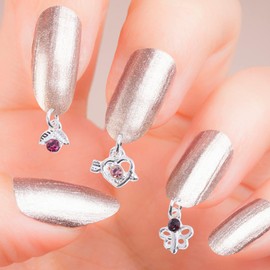 FOMIYES 72pcs Nail Art Charms Nail Piercing Tool Set Dangle Pendants for Easy Diy for Manicurists and