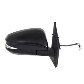 Fit System Passenger Side Mirror for Toyota RAV4, textured black w/PTM cover, w/turn signal, w/blind spot detection, foldaway, Heated Power
