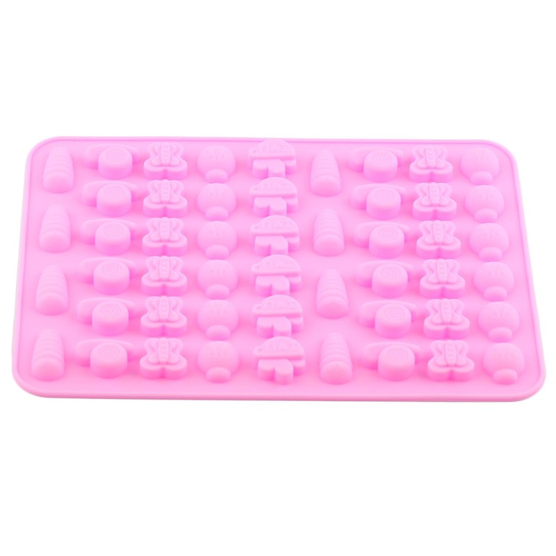 AIBOYA 50 Cavity Insect Silicone Candy Mold Butterfly Bee Snail