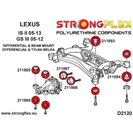 Strongflex PU Rear Diff Mount Rear Bushing 211867B fits IS300, Toyota Chaser JZX90 / JZX100