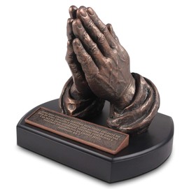 Lighthouse Christian Products Manos Orando (Praying Hands) Bronzelike Finish 7 x 5.75 Resin Sculpture