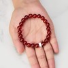 Philip Jones Carnelian Gemstone Bracelet with Evil Eye Charm Created