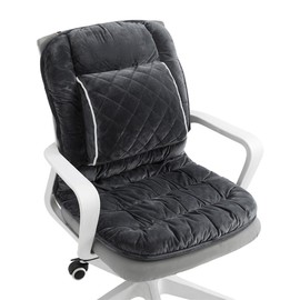 Gujuja Office Chair Cushion Soft Seat Pad with Backrest Upgraded Lumbar Support Desk Chair Cushions for Dorm, Desk, Rocking Chairs，Patio