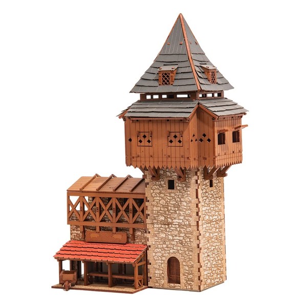 I Built It - Eyrie P - Castle Guard Tower - 3D Wooden Puzzle - 28mm Scale Model Building Kit for Adults & Kids, Educational Toy, Creative Gift, Fun DIY Family Activity, Tabletop Miniature Terrain Kit