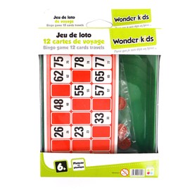 Wonder Kids WDK Partner – a1300365 – BOARD GAME – TRAVEL Bingo Game 12 Cards