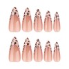 MERVF Press on Nails Long Stiletto Fall, Light Brown Leopard