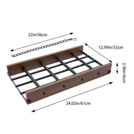 ILWorkTLs Ceiling Mounted Hanging Pot Rack with 12 Hooks,Vintage Pot Hangers for Kitchen Ceiling,Pot Rack Hanging for Home, Restaurant, Kitchen Cookware, Utensils