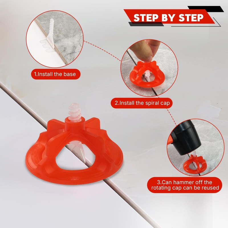 Storystore Tile Leveling System Clips, 500 Pcs Tile Spacers and