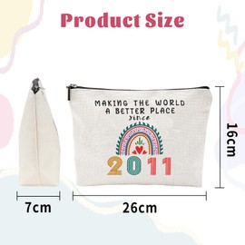 GOZINA 14th Birthday Gifts for Girls, Cosmetic Pencil Bags for Teen Girls, 17th Birthday Gifts for Her, Birthday Presents for Classmate Best Friends Bestie Sister Daughter (2011)