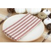 PurpleEssences Plain Striped Cloth Napkins - Set of 12-100% Cotton