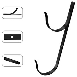 VOANZO 4 x Pool Pole Hangers, High Quality Aluminum Holder Set, Hooks for Telescopic Poles, Garden Tools and Swimming Pool Accessories