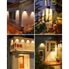 LUHLEE Solar Wall Lights Outdoor, Modern Square Solar Wall Sconce