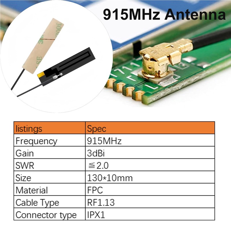 3 Pcs 915MHz LoRa Antenna 3dBi Gain,915MHz FPC Antenna Omni